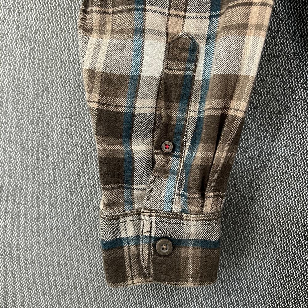Wrangler Mens 100% Cotton Lightweight Long Sleeve Casual Plaid Button Up Shirt L - Picture 7 of 12